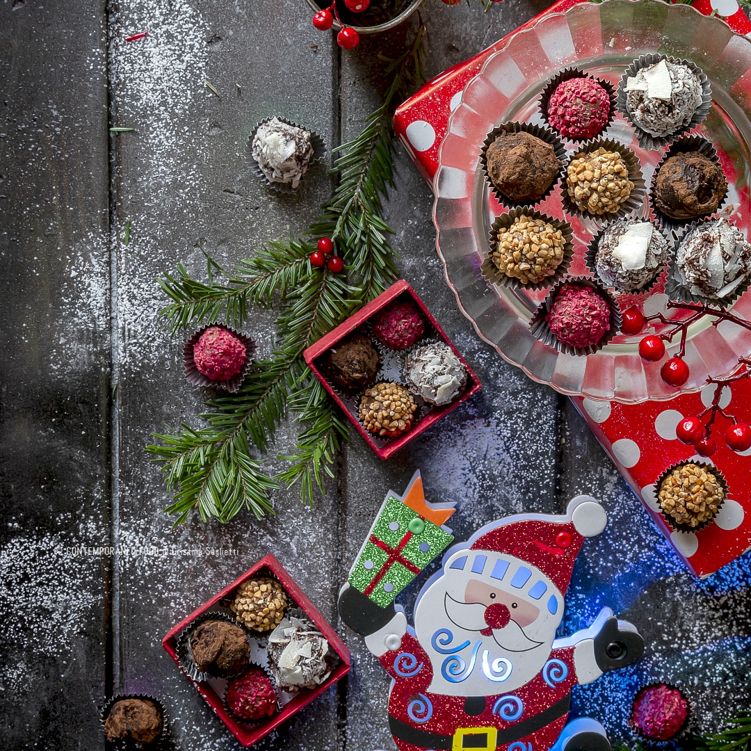 Regali Di Cioccolato Per Natale.Tartufi Al Cioccolato Fondente Con Gocce Morbide D Arancia E Cointreau