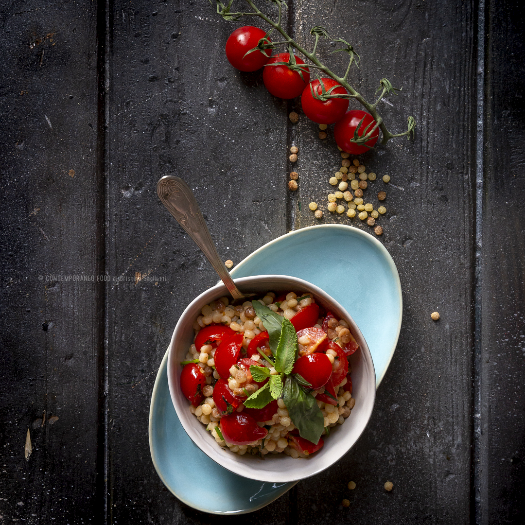 Immagine: Fregola in insalata con pachino, menta e basilico