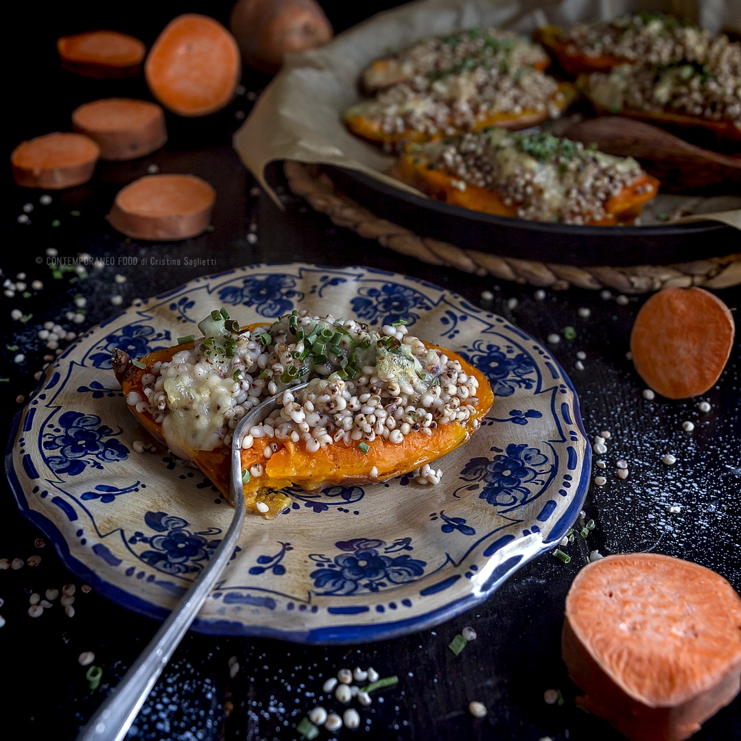 patate-dolci-al-forno-con-sorgo-gorgonzola-primo-piatto-ricette-vegetariane-contemporaneo-food