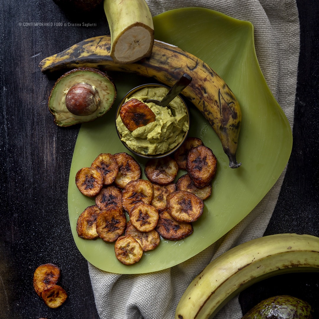 Immagine: Platano fritto con maionese di avocado