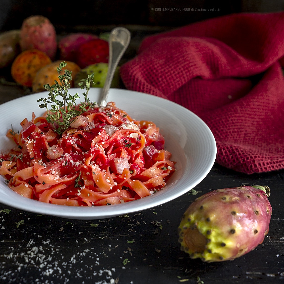 tagliatelle-fichi-india-pancetta-affumicata-timo-ricetta-facile-veloce-primo-contemporaneo-food