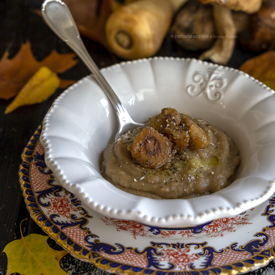 crema-di-pastinaca-funghi-patate-ricetta-vegetariana-facile-primo-piatto-contemporaneo-food