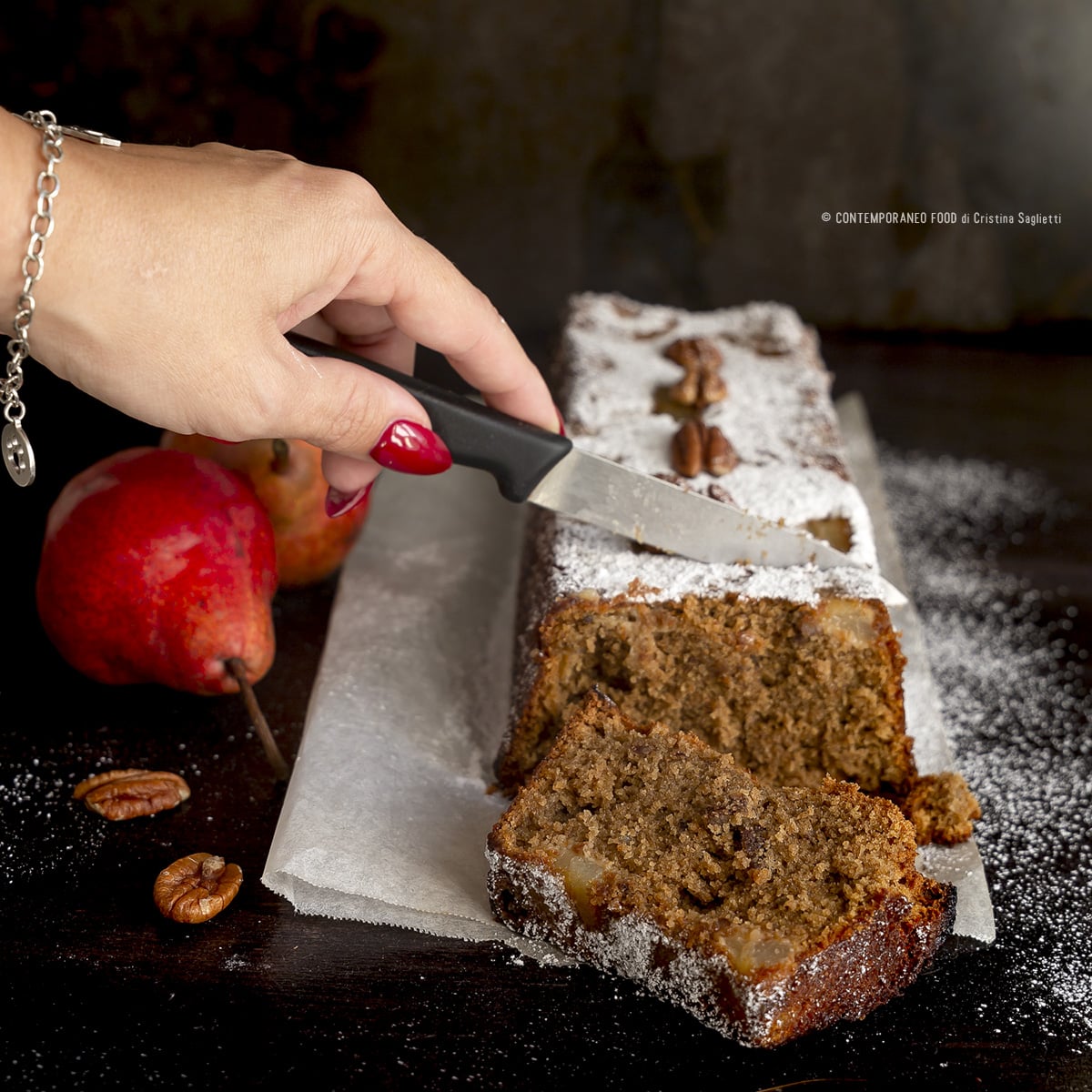 plumcake-farina-di-avena-caffè-noci-pere-farine-alternative-dolce-facile-contemporaneo-food