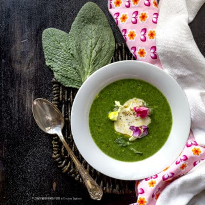 crema-di borragine-stracchino-ricetta-veloce-facile-ricetta-light-vegetariana-contemporaneo-food