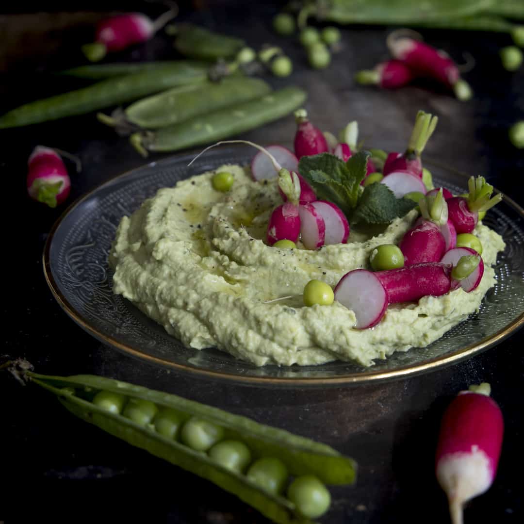 hummus-piselli-menta-ricetta-facile-antipasto-facile-veloce-vegetariano-contemporaneo-food