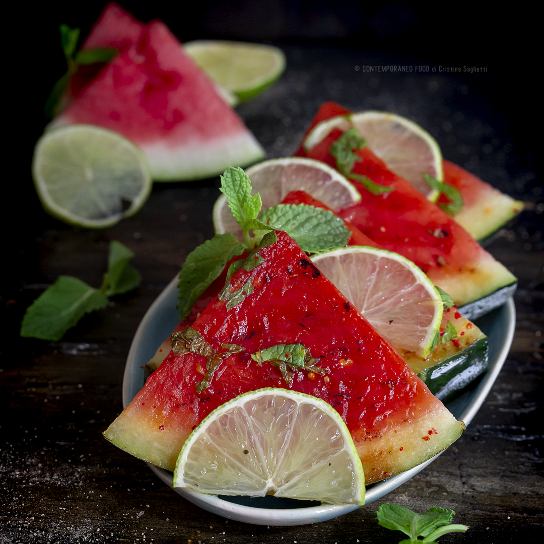anguria-piastrata-lime-miele-menta-ricetta-estiva-ricetta-facile-veloce-contemporaneo-food