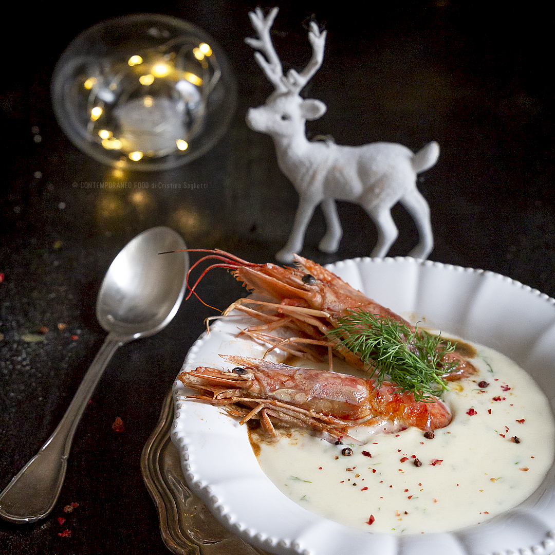 crema-di-parmigiano-e-aneto-con-gamberi-spadellati-antipasto-facile-natale-contemporaneo-food