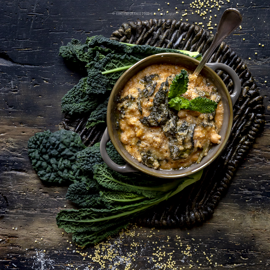 Immagine: Zuppa di miglio, cavolo nero e ceci