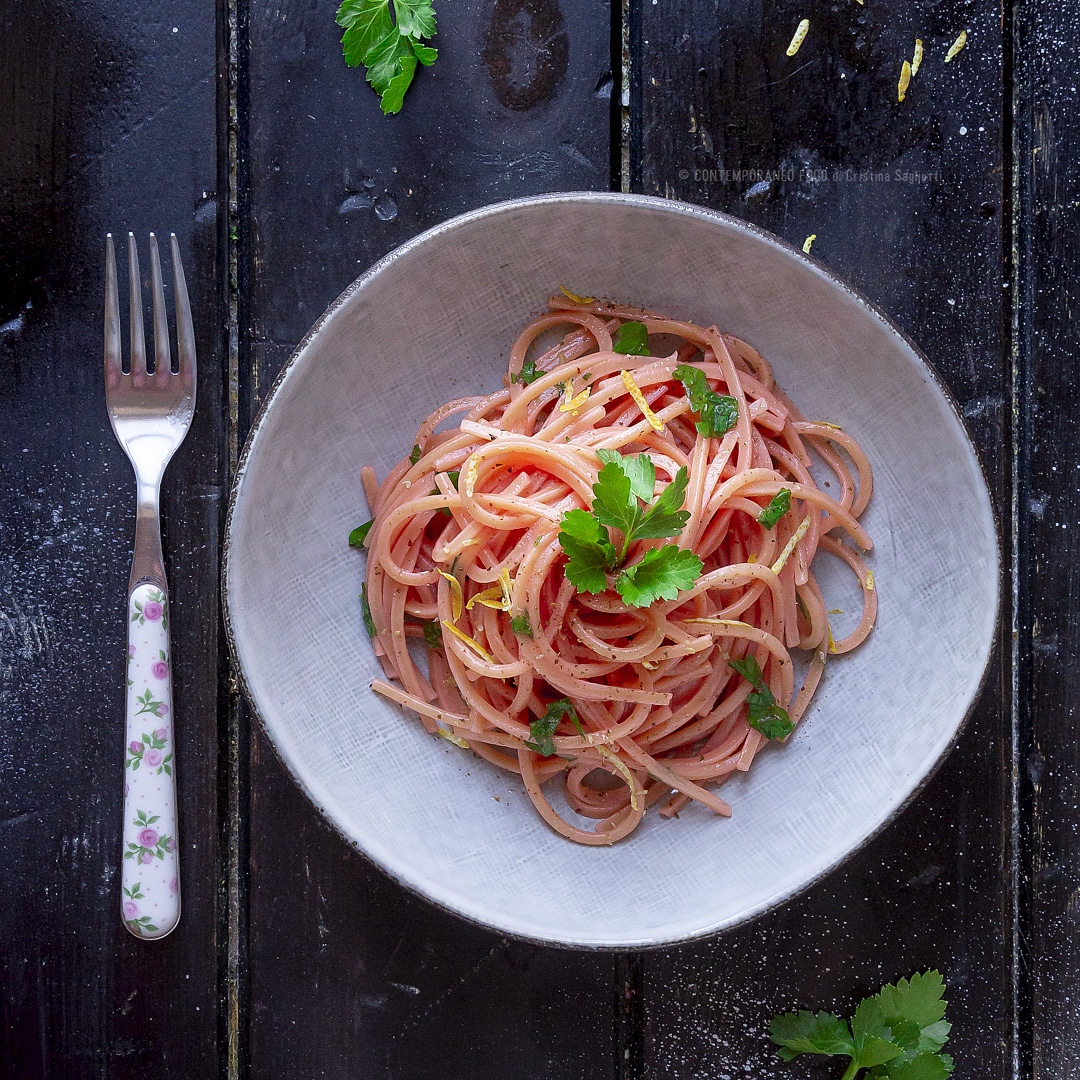 Immagine: Spaghetti limone, parmigiano, pepe e prezzemolo