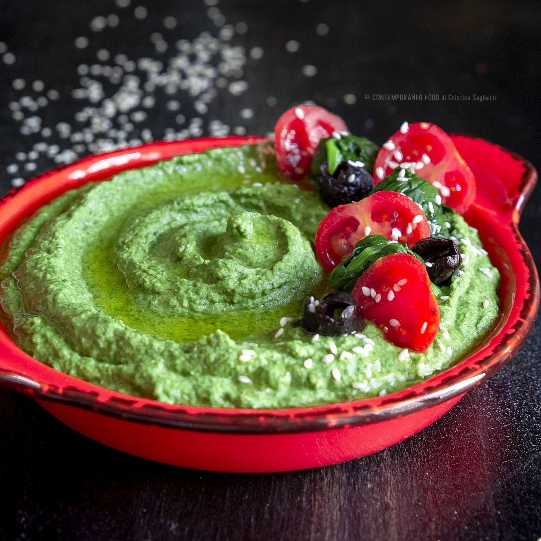 hummus-spinaci-ricetta-vegetariana-antipasto-facile-contemporaneo-food