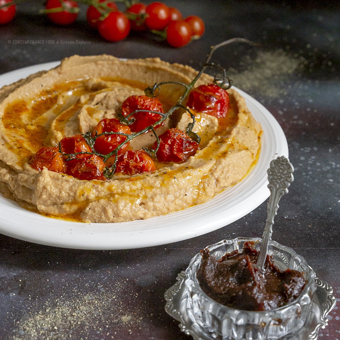 hummus-al-miso-con-pomodorini-arrosto-antipasto-vegetariano-estivo-veloce-contemporaneo-food