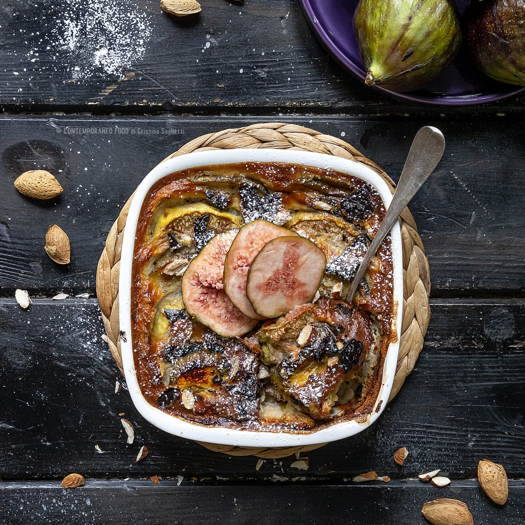 Immagine: Clafoutis ai fichi e cioccolato con latte di mandorla