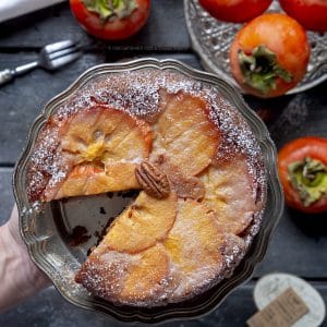 torta-blondie-ai cachi-noci-pecan-miele-rum-merenda-contemporaneo-food