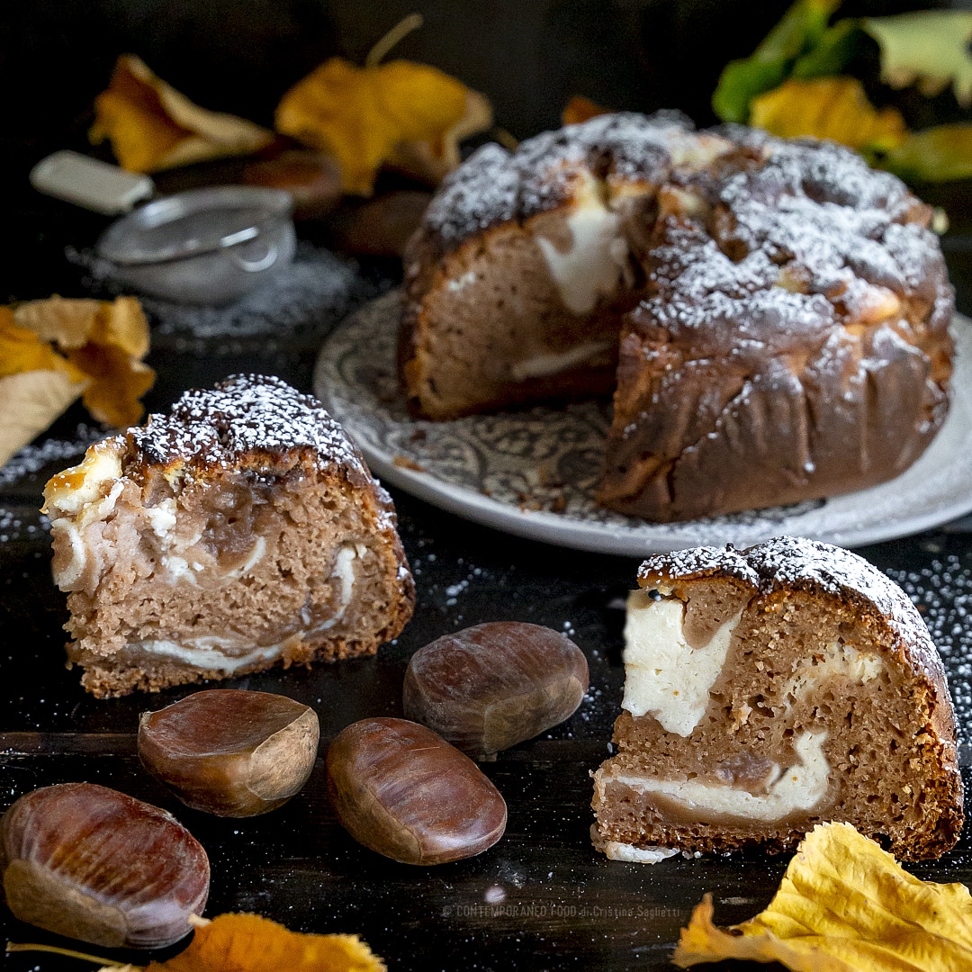 torta-con-farina-di-castagne-crema-di-marroni-ricotta-vaniglia-rum-dolce-facile-merenda-contemporaneo-food