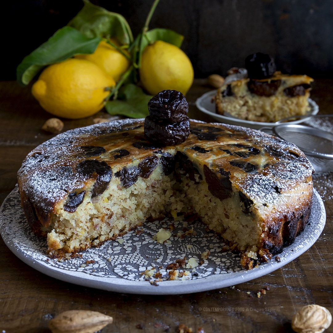torta-rustica-limone-semolino-mandorle-prugne-dolce-facile-agrumi-contemporaneo-food