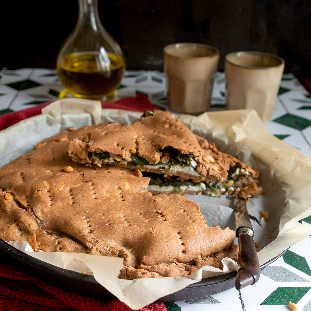 torta-salata-spinacini-ricotta-pinoli-farina-di-farro-ricetta-vegetariana-facile-veloce-sana-gustosa-contemporaneo-food
