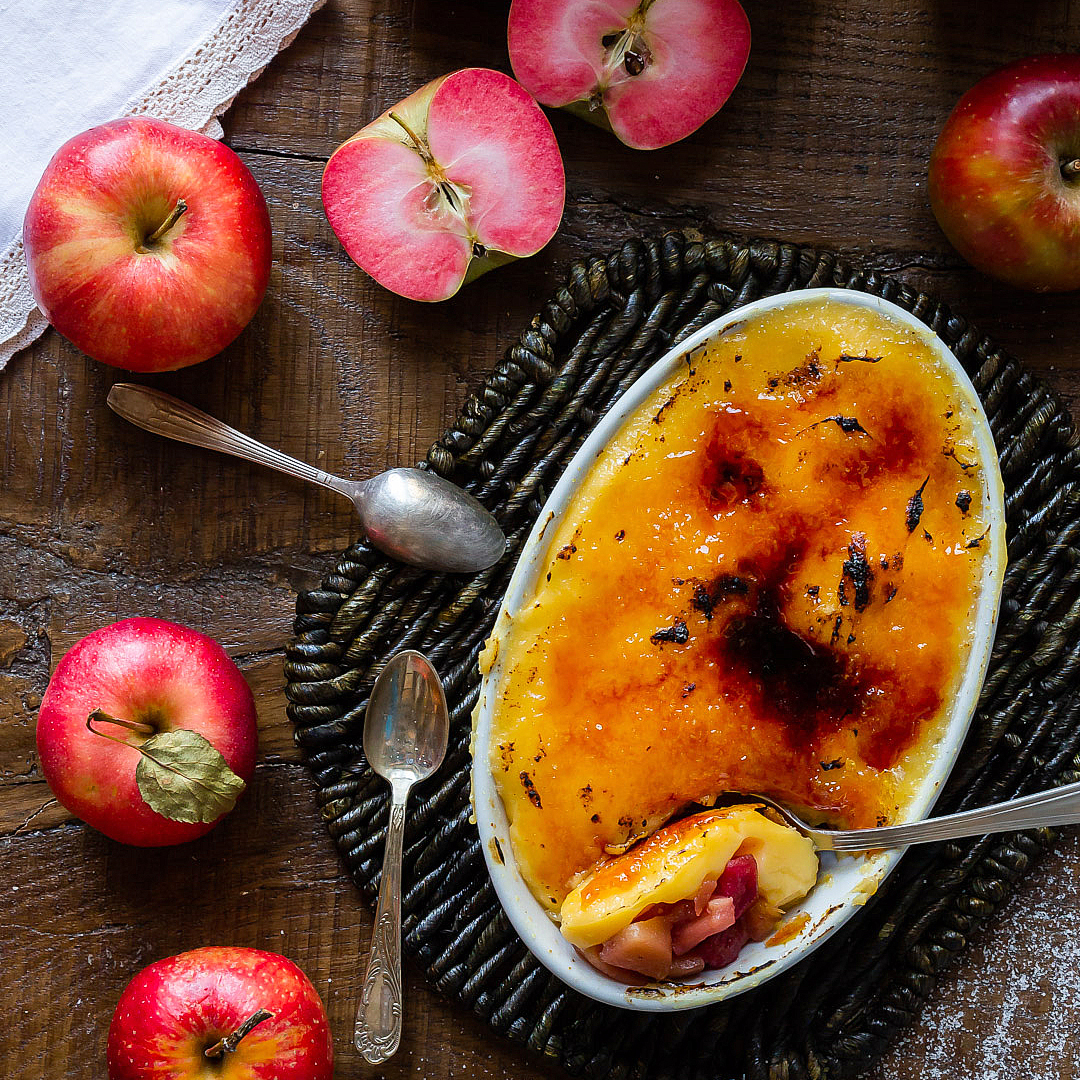 Immagine: Pudding inglese di mele e crema caramellata