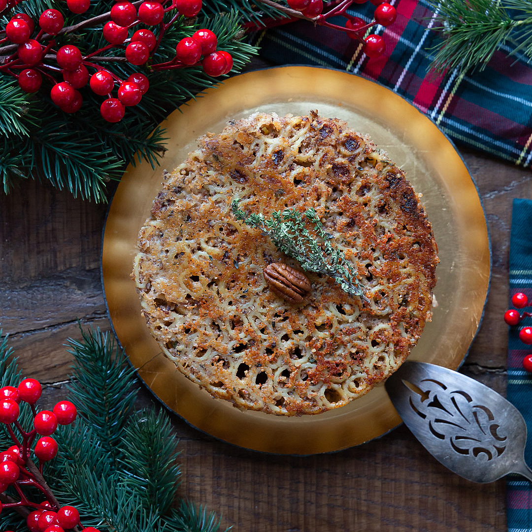 Immagine: Sformato di maccheroni gratinato in padella con mascarpone e noci Pecan