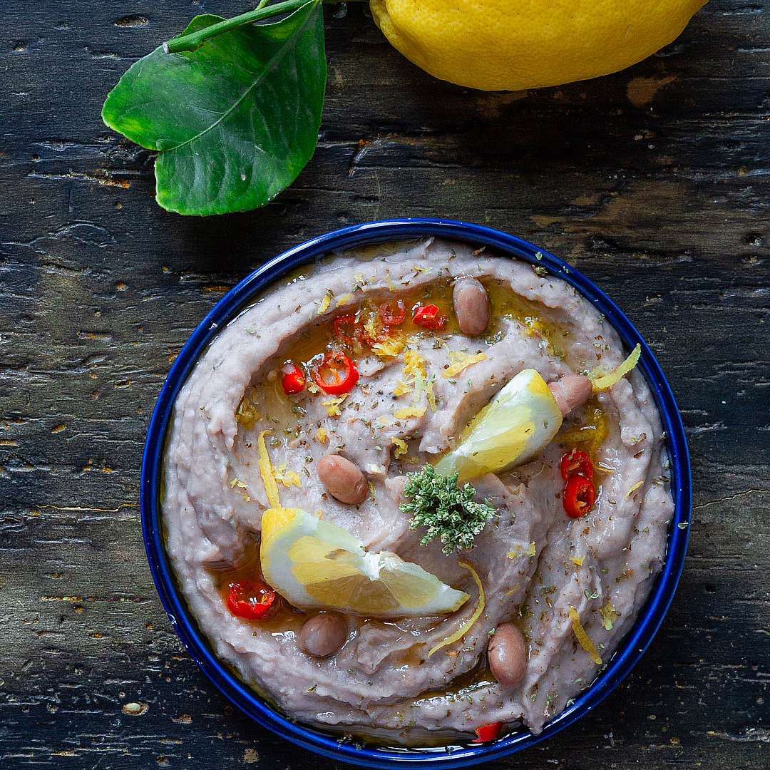 Immagine: Crema di fagioli borlotti, limone e origano