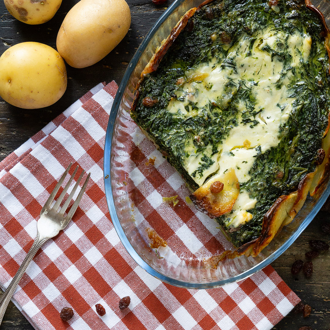 Immagine: Torta salata senza glutine e senza lattosio spinaci e patate